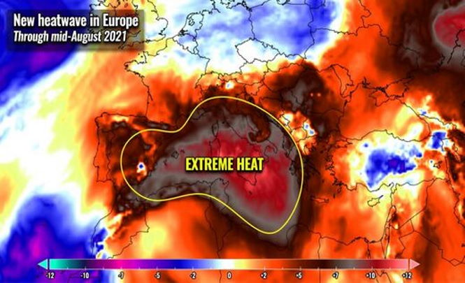 Экстремальная жара бьет исторические рекорды температуры в Европе