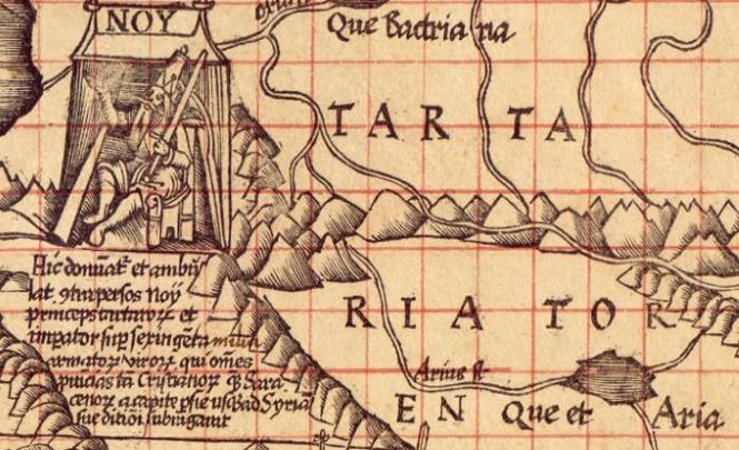 Ной в Тартарии на карте 1507 года