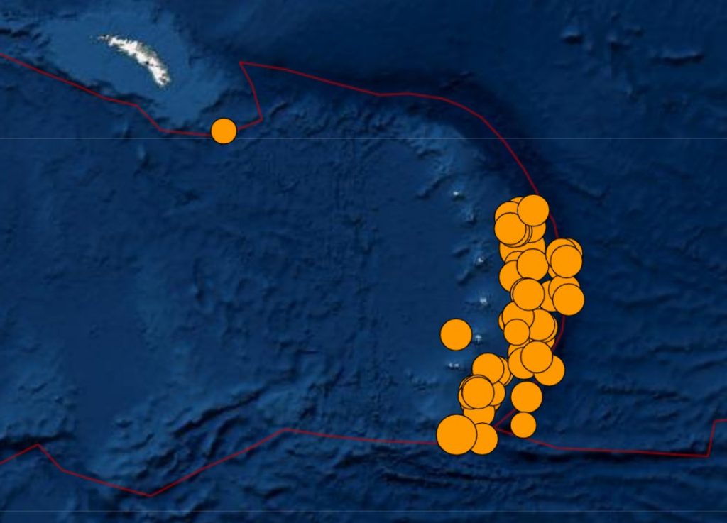 Рой землетрясений Южные Сандвичевы острова