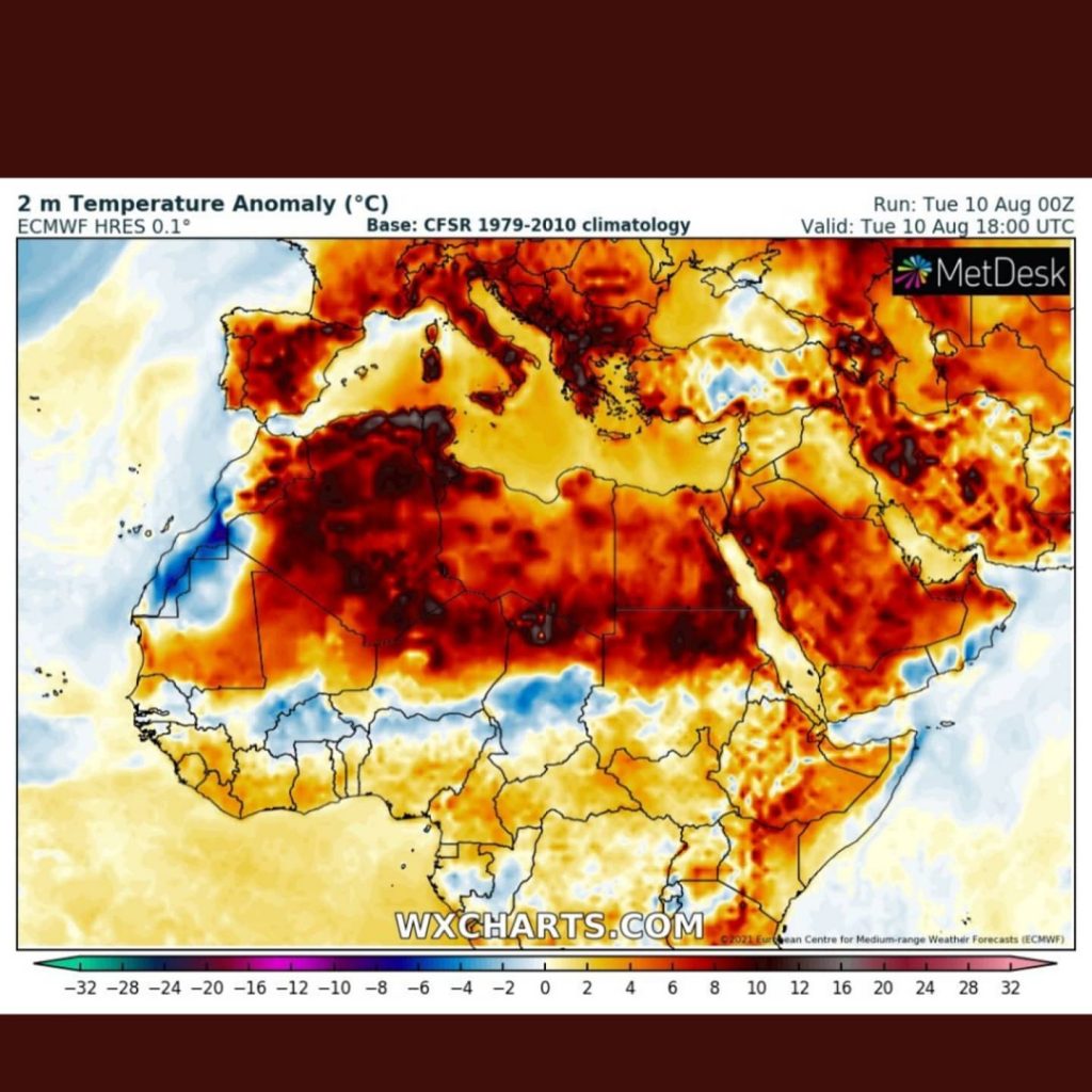 волна тепла в Европе, волна тепла в Испании, волна тепла в Италии, волна тепла в Тунисе