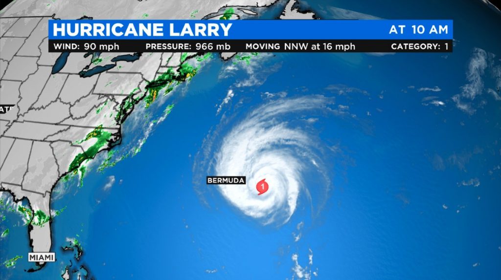 ураган Ларри, обновление урагана Ларри, ураган Ларри от урагана до метели
