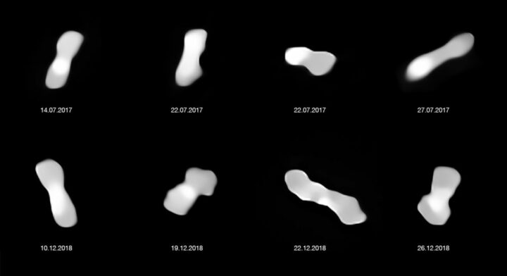ESO делает фотографии странного астероида «собачья кость» 