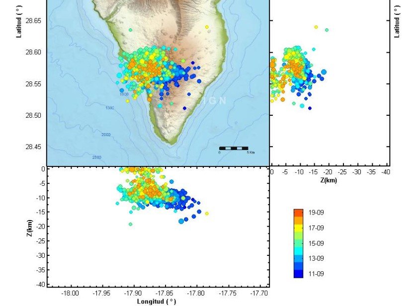 Обновленная информация о сейсмическом рое и извержении на Ла-Пальме 18-19 сентября