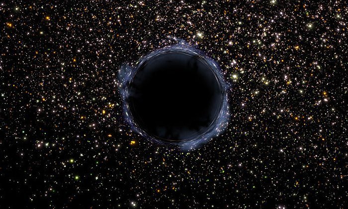 Черная дыра. Изображение предоставлено НАСА.