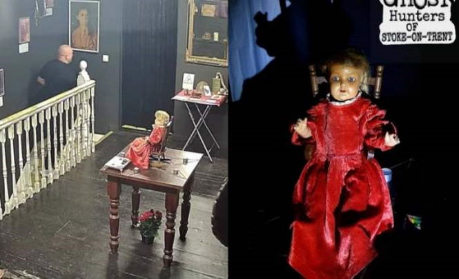 Ужасающий момент: камера засняла движение куклы ночью в музее