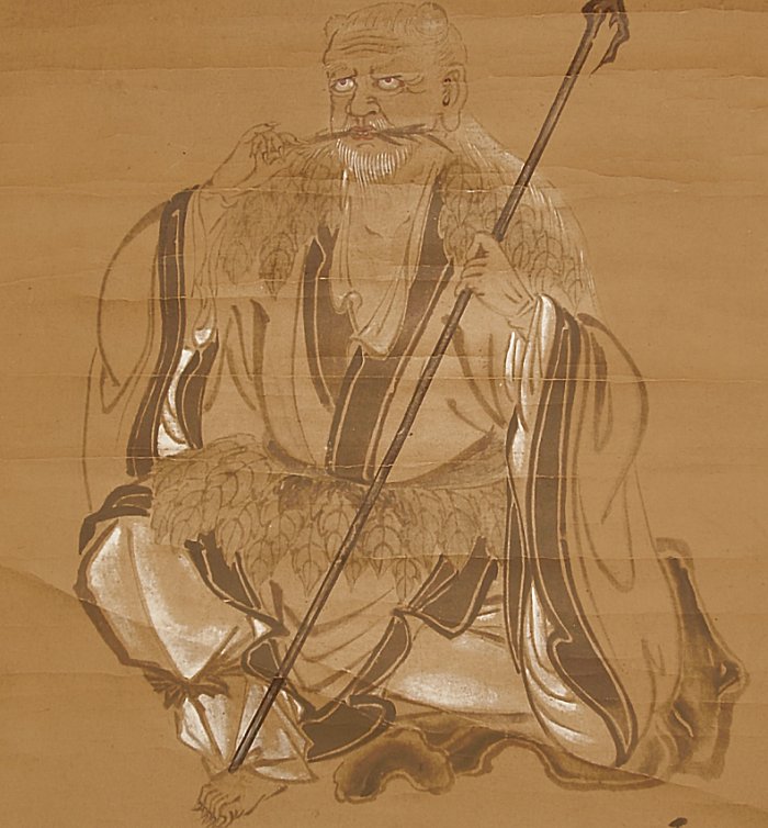 Шэннонг (яп. Синнно) в японском свитке (19 век)