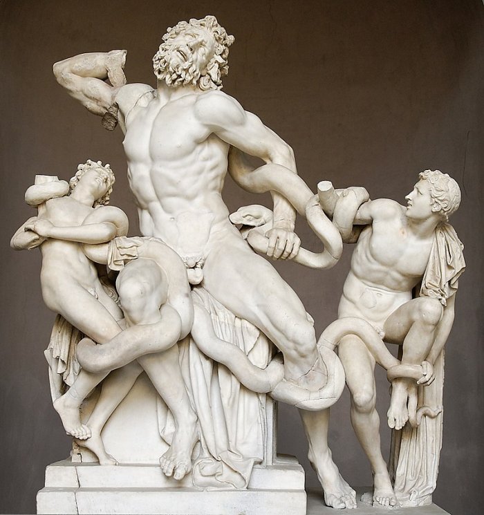 Лаокоон и его сыновья в Ватикане. Хагесандрос, Афинедорос и Полидорос - Мари-Лан Нгуен (2009). Статуя хранится в музее Ватикана - Public Domain