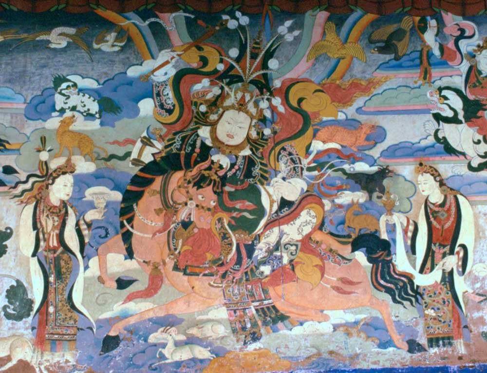 Фреска с изображением царя Гесара из Линга. Анонимный тибетский художник Грушке 