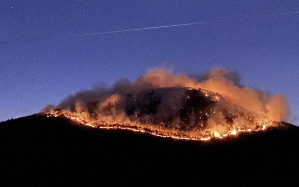 Более 1000 акров земли уничтожены в результате пожара на Пилот-Маунтин в день 4