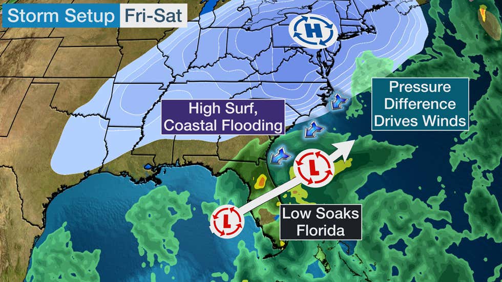 значительное прибрежное наводнение Южная Каролина, Джорджия и северо-восточная Флорида