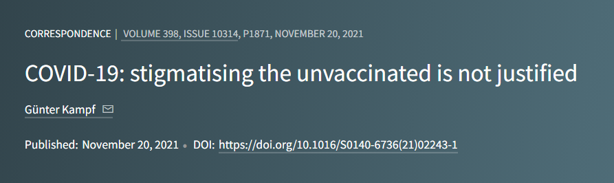 The Lancet опубликовал статьи о том, что клеймение непривитых неоправданно, и данные об опасности ревакцинации 2.