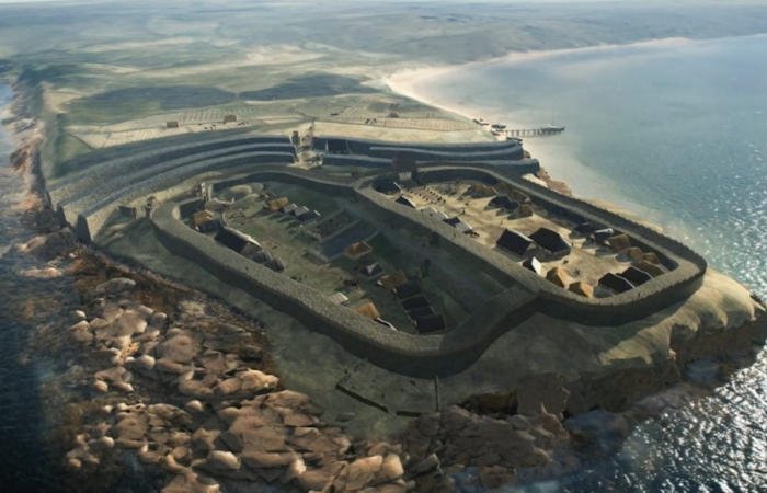 Великолепная реконструкция крупнейшего пиктского форта Бургхед в Шотландии