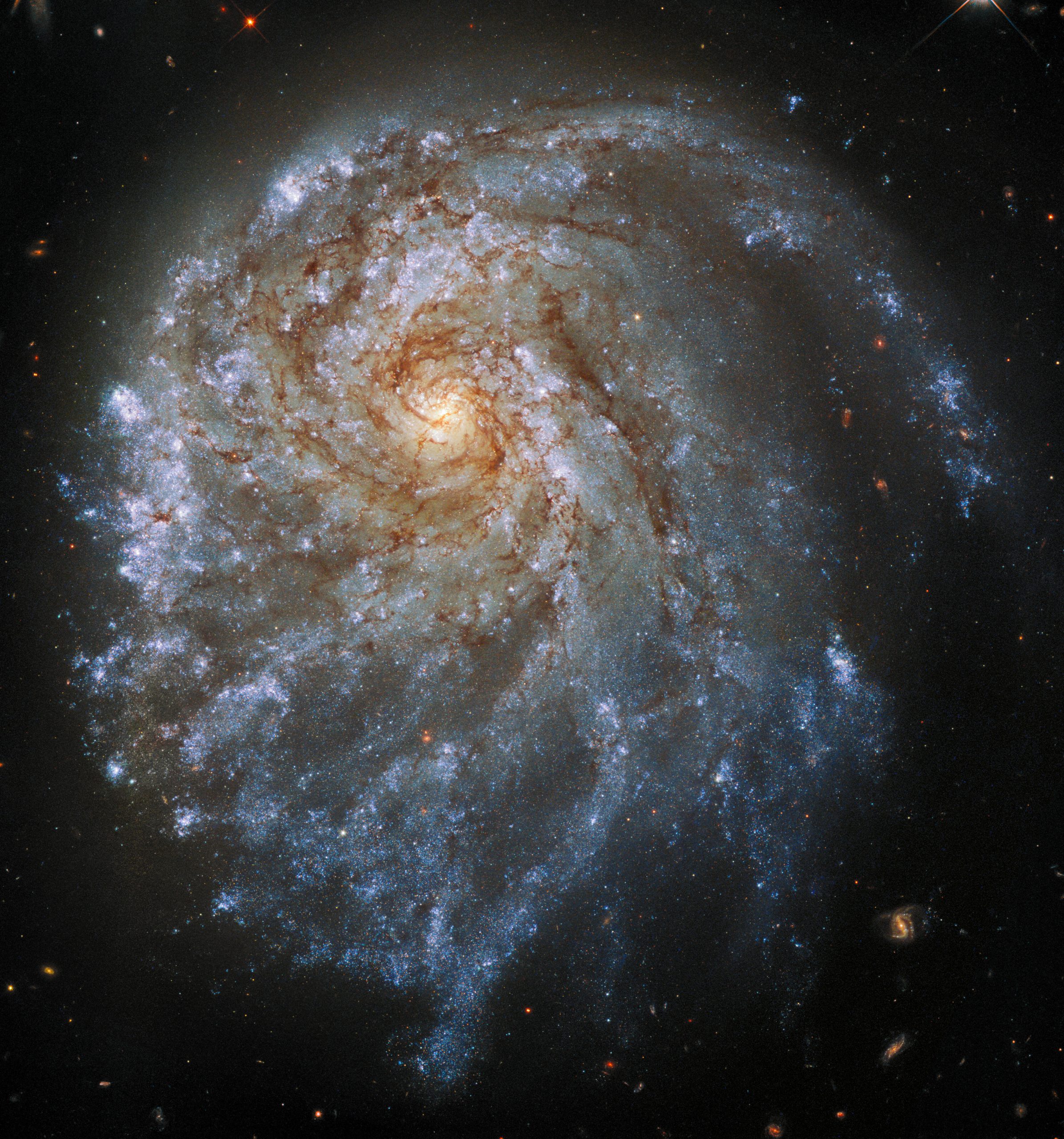 Спиральная галактика NGC 2276, расположенная на расстоянии около 120 миллионов световых лет от нас, сфотографирована здесь Хабблом и используется в календаре для июля. Предоставлено: ЕКА / Хаббл и НАСА, П. Селл.