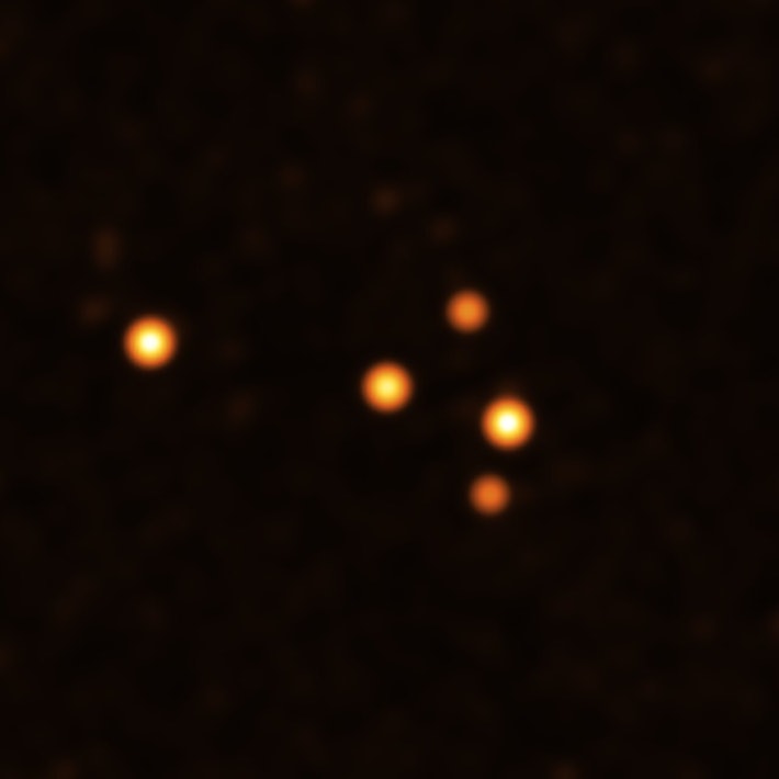 Звезды вокруг сверхмассивной черной дыры в центре Млечного Пути. Предоставлено: сотрудничество ESO / GRAVITY.