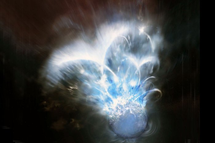 Исследователи зафиксировали высокочастотные колебания гигантского извержения нейтронной звезды.