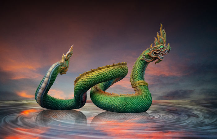 Апалала: суровый дракон, контролирующий реку Сват, стал доброжелательным королем нагов, помогающим людям в буддийской традиции