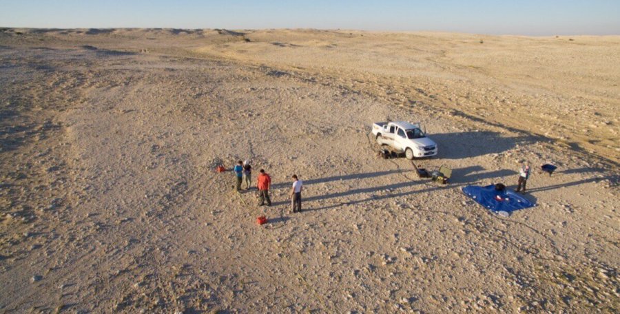 Снимок с дрона при съемке поселений на востоке Аравийского полуострова. Предоставлено: Университет Южной Калифорнии.