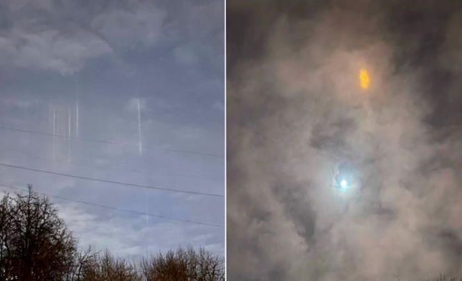 Загадочное явление в небе над Москвой