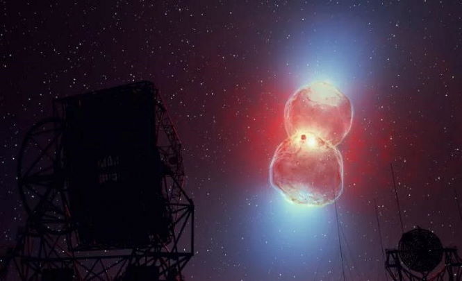 Извержение на мертвой звезде разогнало частицы до скорости света
