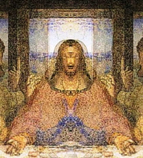 Скрытое изображение спрятано в картине Леонардо да Винчи "Тайная вечеря"