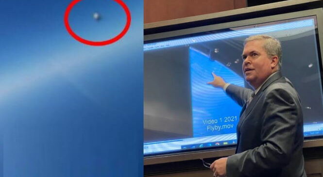 Официальный представитель Пентагона продемонстрировал новые кадры необъяснимого наблюдения НЛО