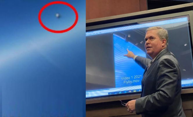 Официальный представитель Пентагона продемонстрировал новые кадры необъяснимого наблюдения НЛО