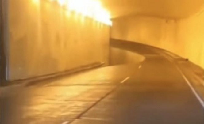 Оптическая иллюзия в тоннеле напугала автомобилистов