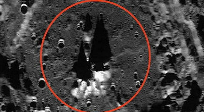 Грибовидные постройки найдены в кратере на Луне