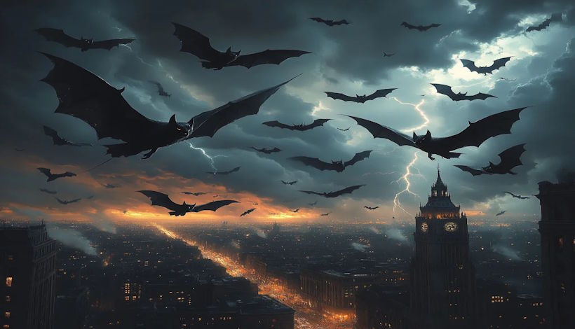 В небе происходит нечто такое, что с Земли убегают уже даже летучие мыши.