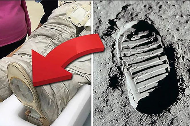 Следы на Луне отличаются от подошв ботинок американских астронавтов