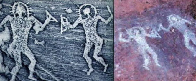 Древние астронавты! Наскальные рисунки в Италии показывают присутствие инопланетян в прошлом