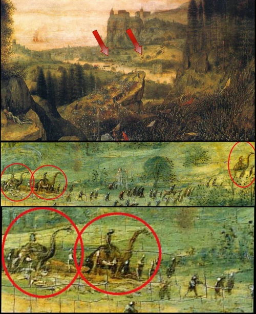Что делают ездовые динозавры на картине эпохи Возрождения