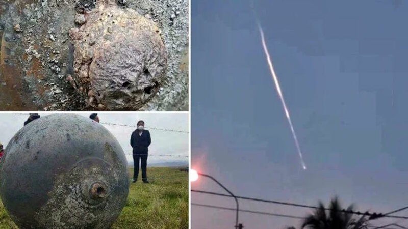 Три загадочные сферы падают с неба над Перу после появления в небе огненного шара