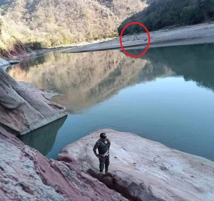 Гигантский прозрачный инопланетянин был замечен на берегу реки в Боливии