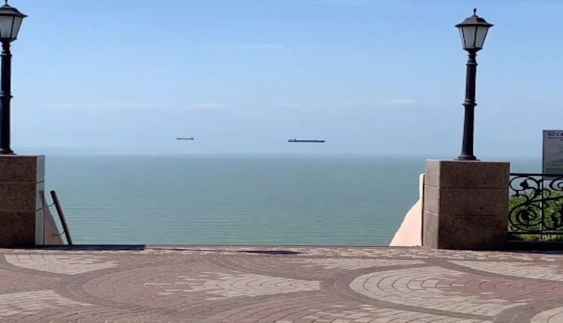 Феноменальная fata morgana: парящие корабли над Азовским морем