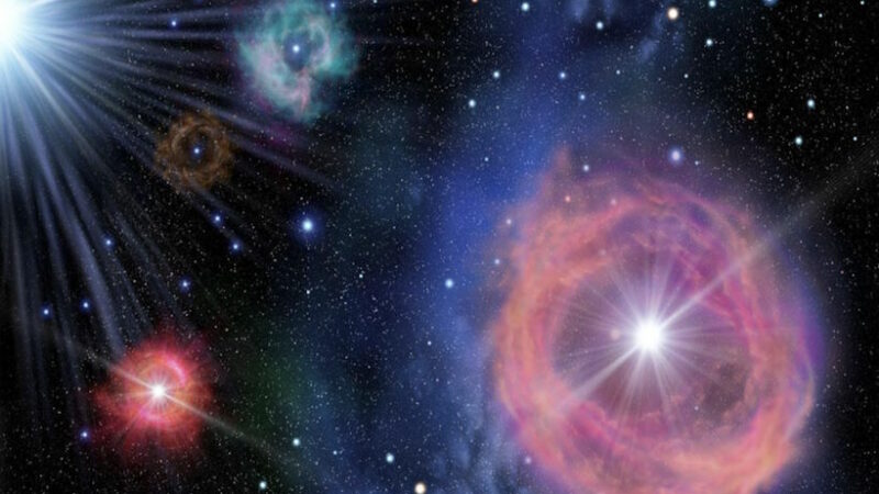 Вспышки звездообразования освещают загадочную яркость космической зари