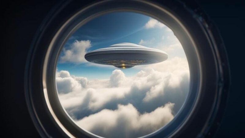 Загадочный НЛО запечатлел на видео пассажир самолета