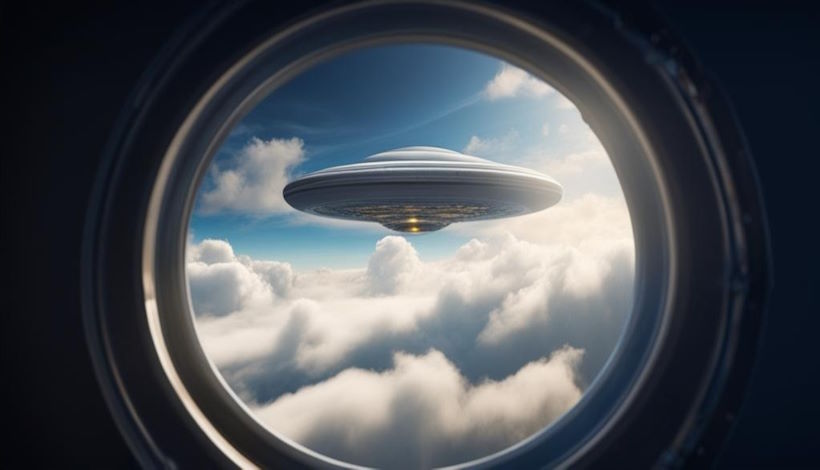 Загадочный НЛО запечатлел на видео пассажир самолета