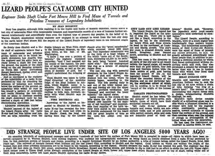 Подземный город рептилий был случайно обнаружен в Лос-Анджелесе