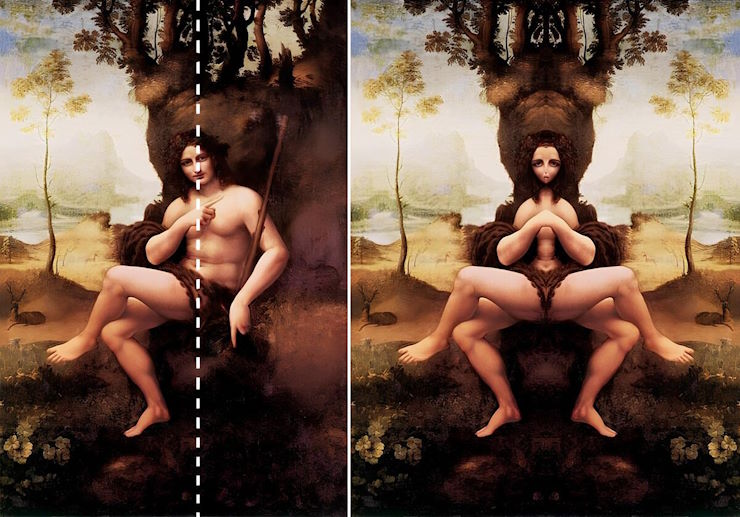 Лики неведомых существ в зеркальном отражении на картинах Леонардо Да Винчи