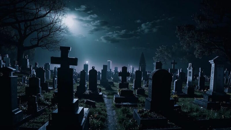 Вот что происходит, если вы посещаете кладбище ночью.