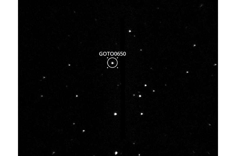 Ученые открыли редкую вспыхивающую звезду GOTO0650