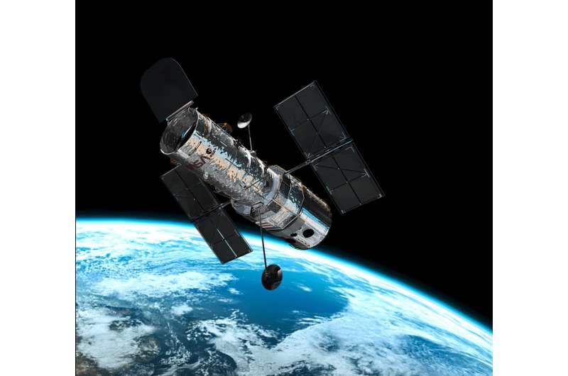 Космический телескоп «Хаббл» на орбите Земли. Автор: European Space Agency Космический телескоп «Хаббл»