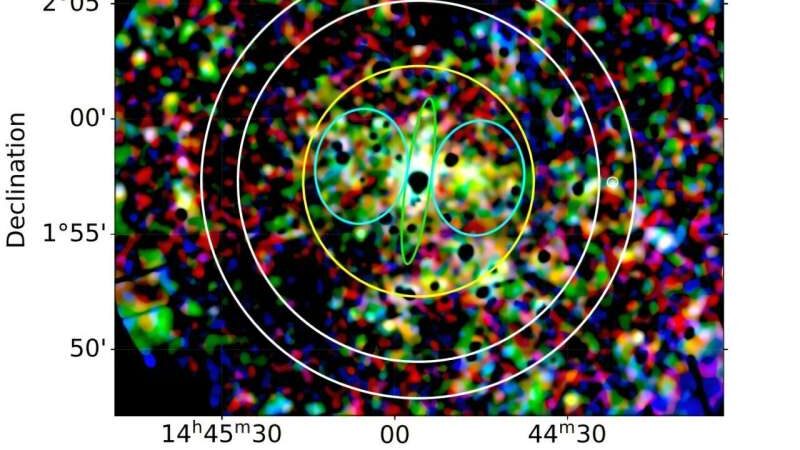 Горячий газовый выброс в галактике NGC 5746