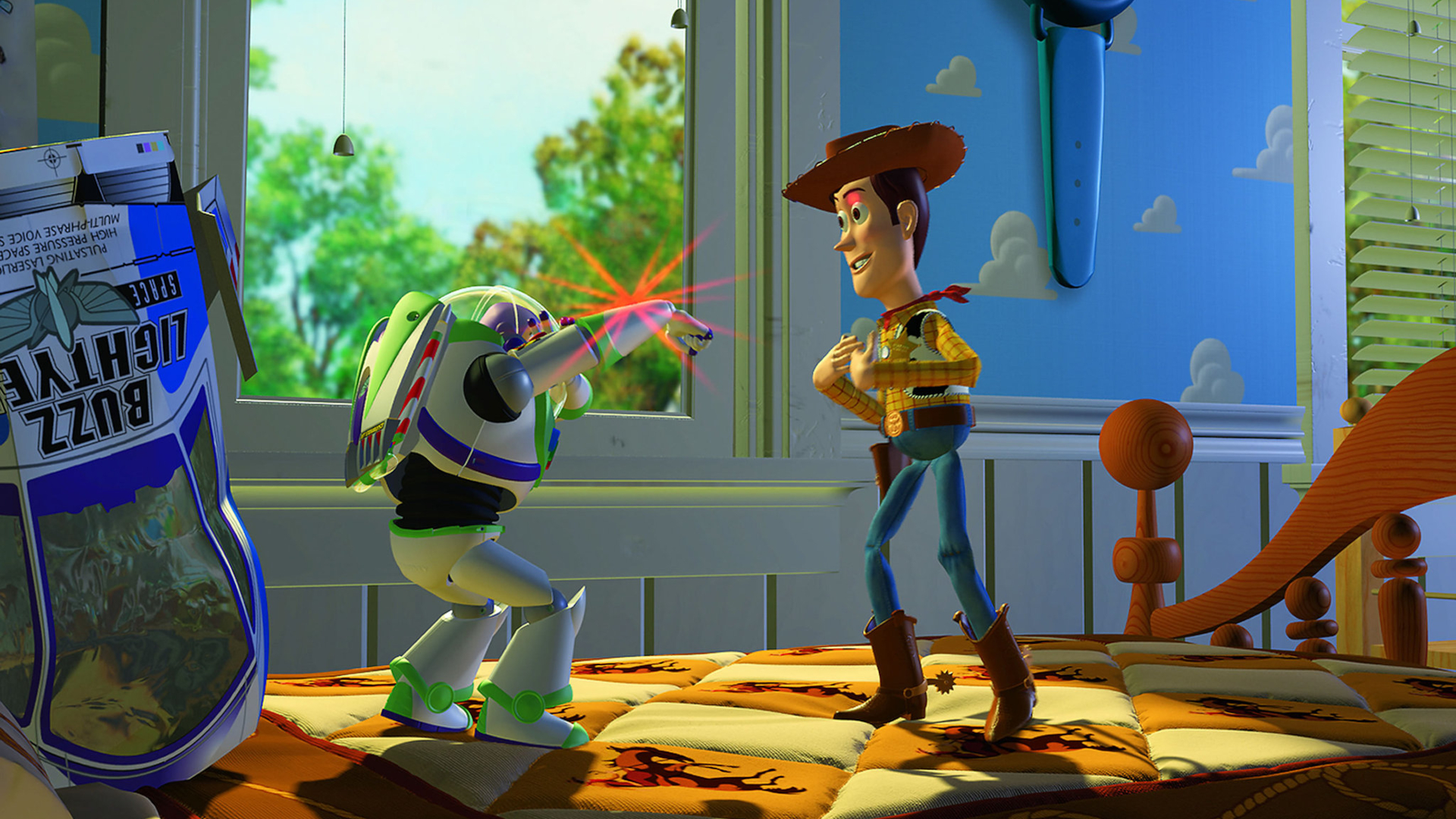 Buzz Lightyear in the movie Toy Story