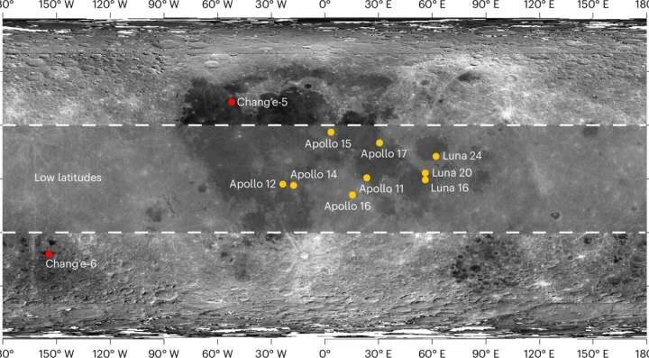 Загадка лунной воды: Как положение и зрелищность реголита влияют на её распространение