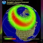 Северное сияние может быть видно в 10 штатах США сегодня ночью