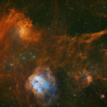Огненная звезда в бегстве: Захватывающий портрет туманности в созвездии Возничего