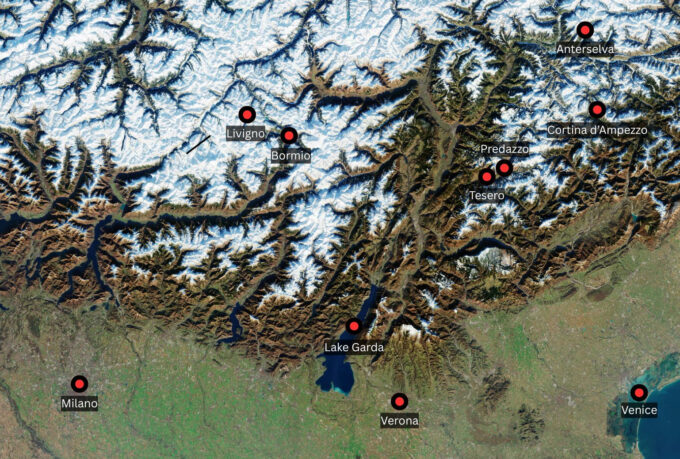 Вид с орбиты: Итальянские Альпы встречают Олимпиаду-2026