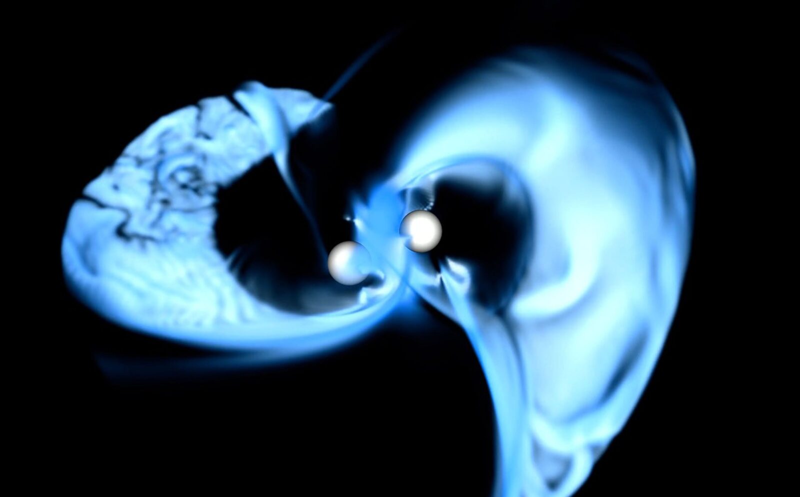 Магнитный хаос: Суперкомпьютер NASA раскрыл бурю, предшествующую слиянию нейтронных звёзд